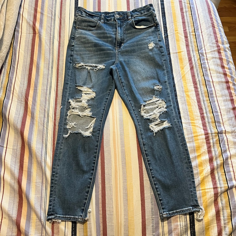 American Eagle curvy super high rise jeans size 8 extra short